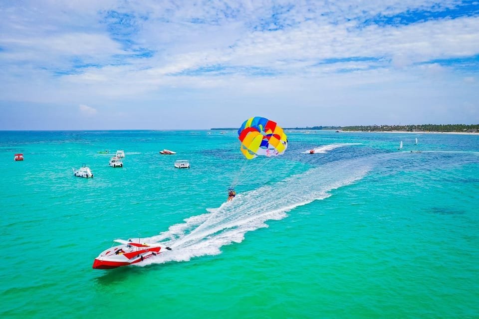 Punta Cana Area: Party Cruise with Parasailing and Open Bar